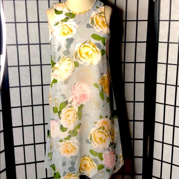 Calvin Klein Floral Print Chiffon Midi Dre… - Picture 3 of 8